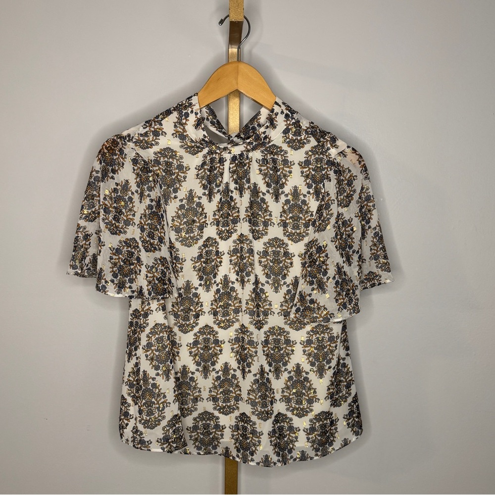 Flowy Patterned Blouse - image 1
